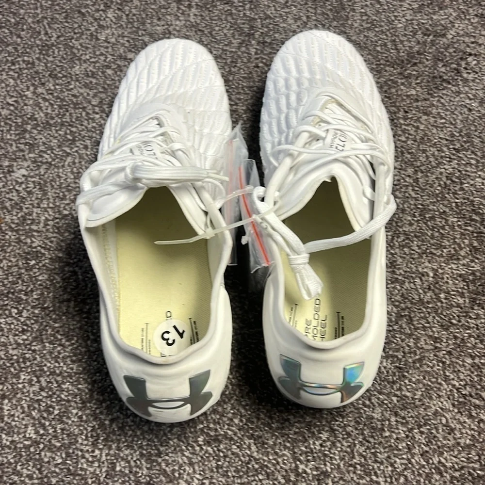 Under Armour Clone Magnetic Pro 2.0 FG White Soccer Cleats Men's 13 3025640-101 - Picture 3 of 4